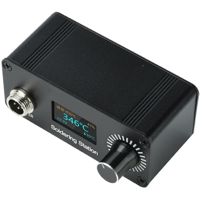 Soldering Station T12 Oled - ABYN-Professional T12 ポータブルミニデジタルはんだ付けステーションはんだごてツールキット OLED ディスプレイ EU